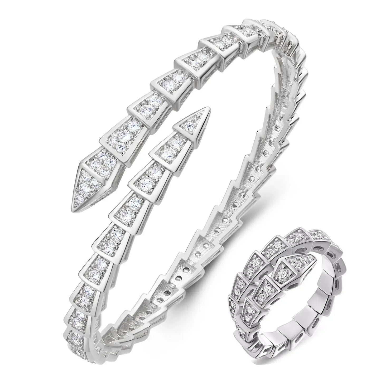 سوار نسائي فاخر من الزركونيا بتصميم بومة على شكل عظمة ثعبان عالية الحساسية، متوفر للبيع عبر الحدود الأوروبية والأمريكية