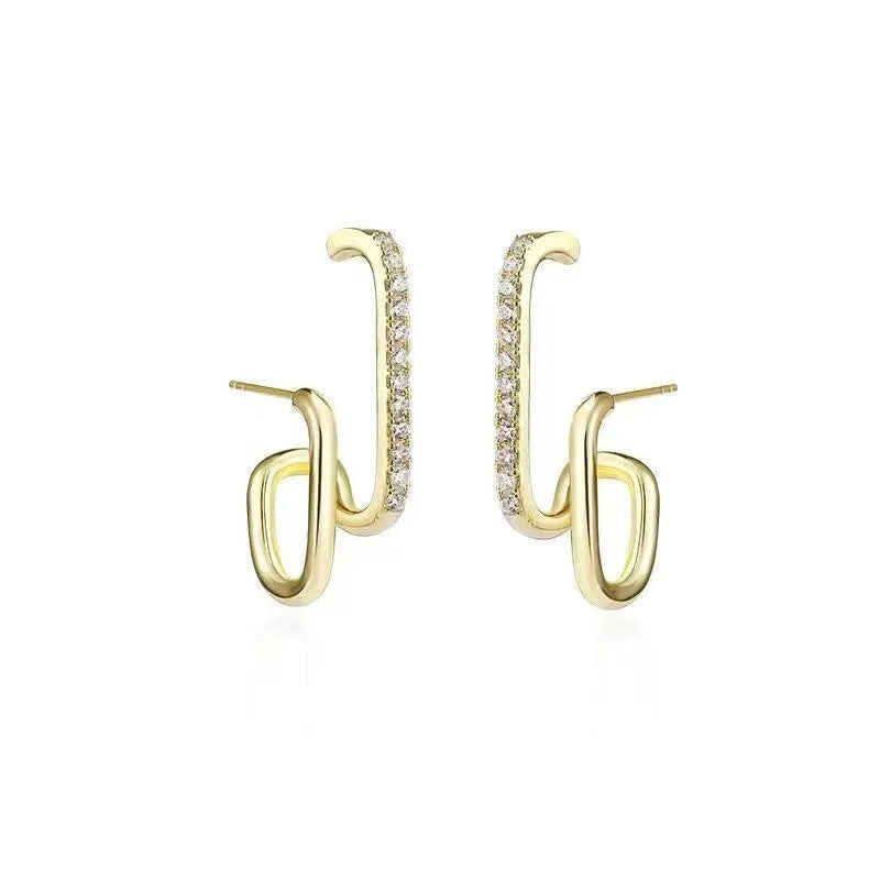 U-shaped Gold Earrings