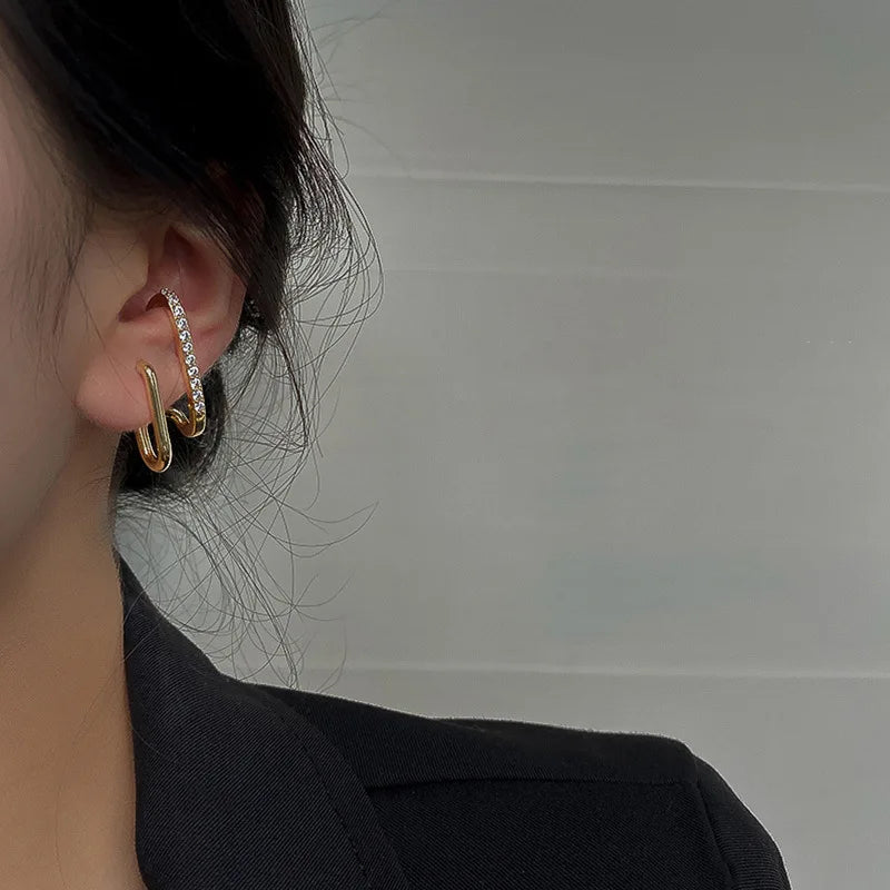 U-shaped Gold Earrings