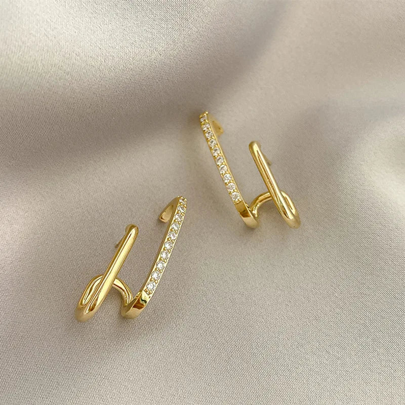 U-shaped Gold Earrings