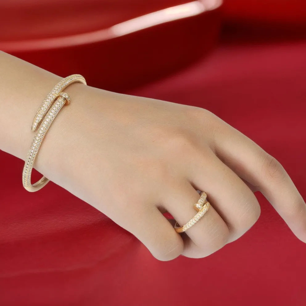 Bangles set with rings