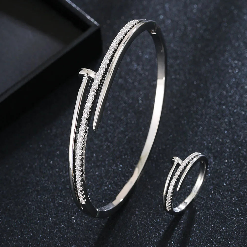 Bangles set with rings