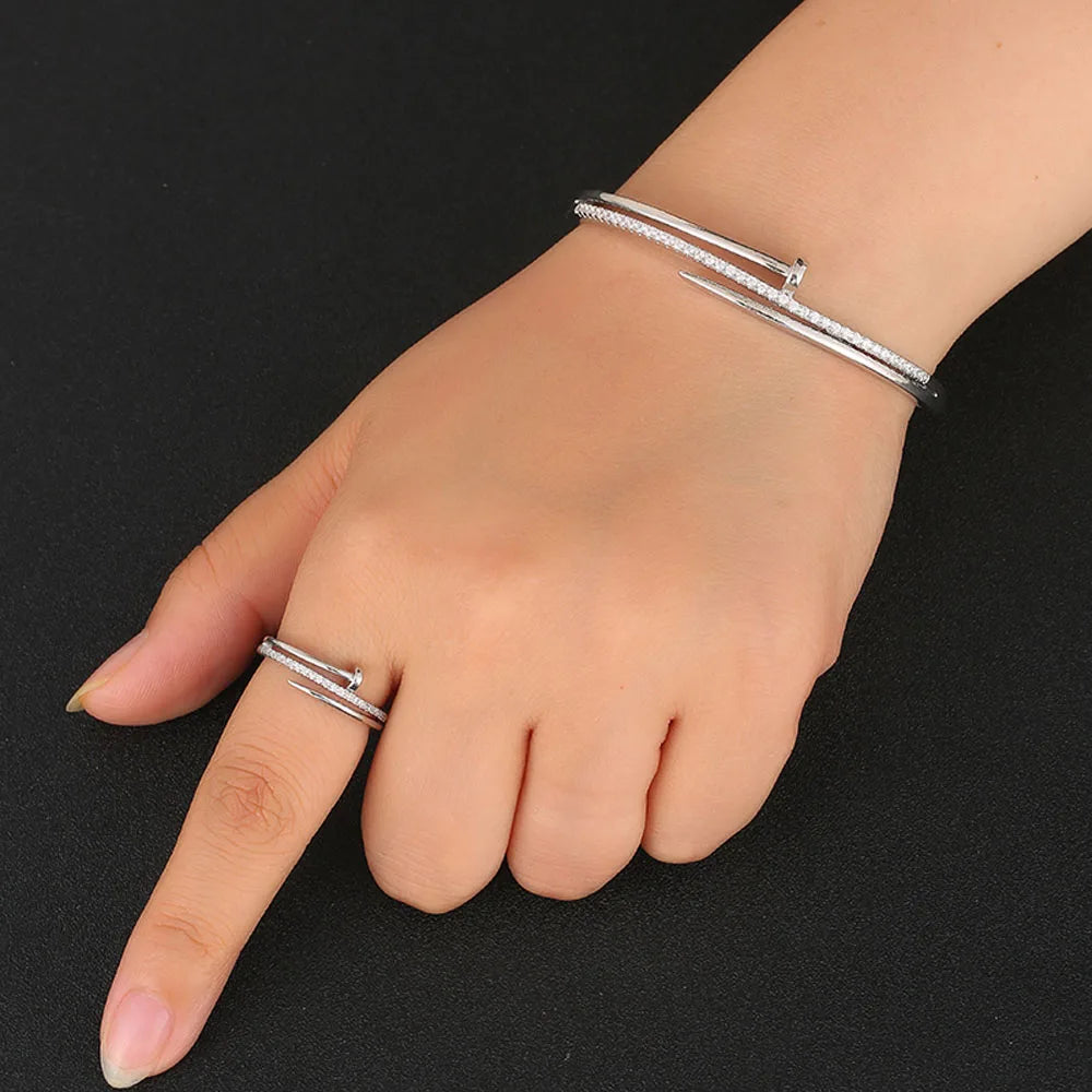 Bangles set with rings