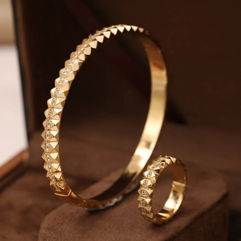 Bangles set with rings