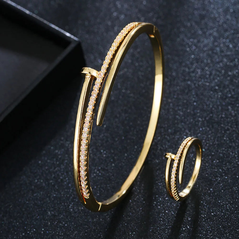 Bangles set with rings