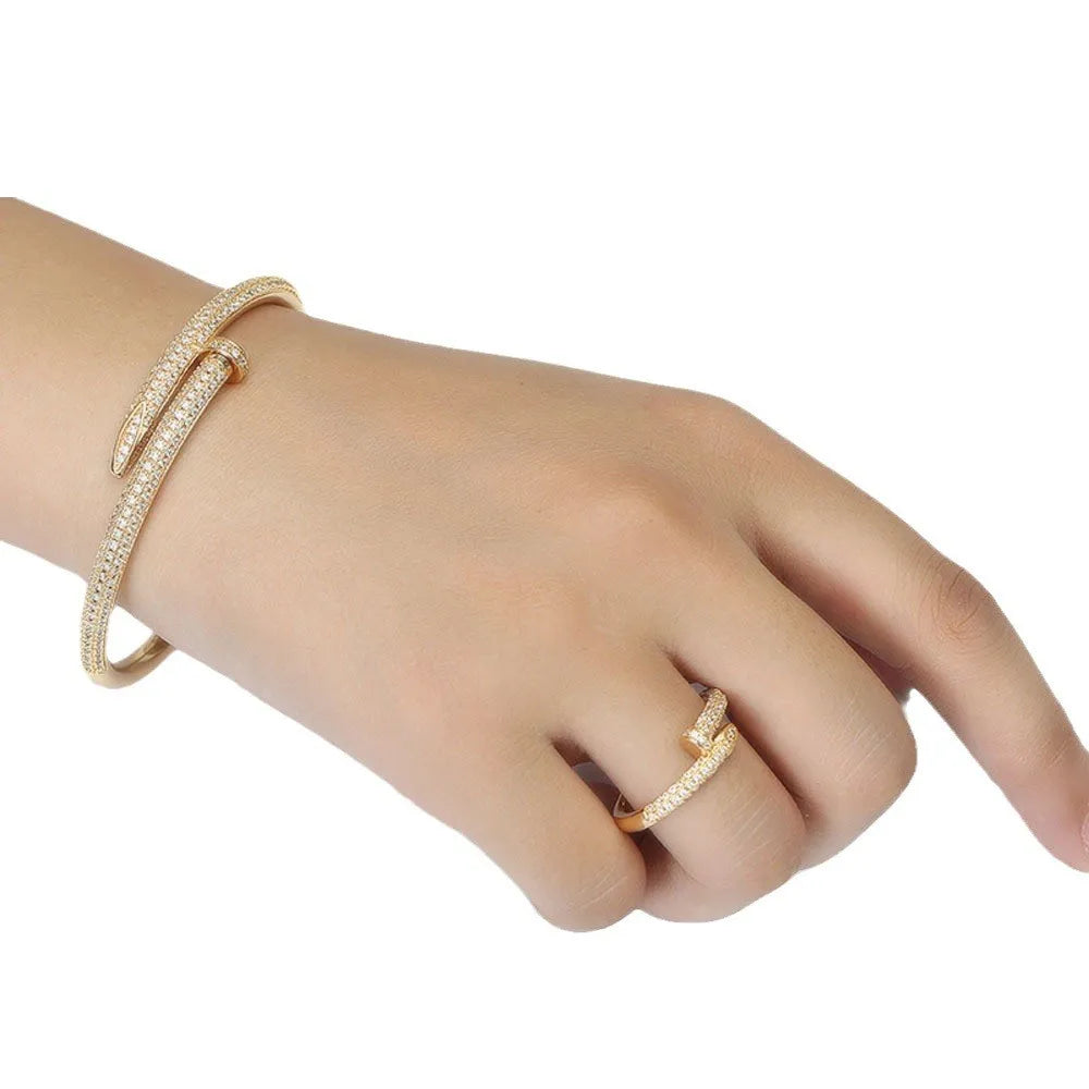 Bangles set with rings