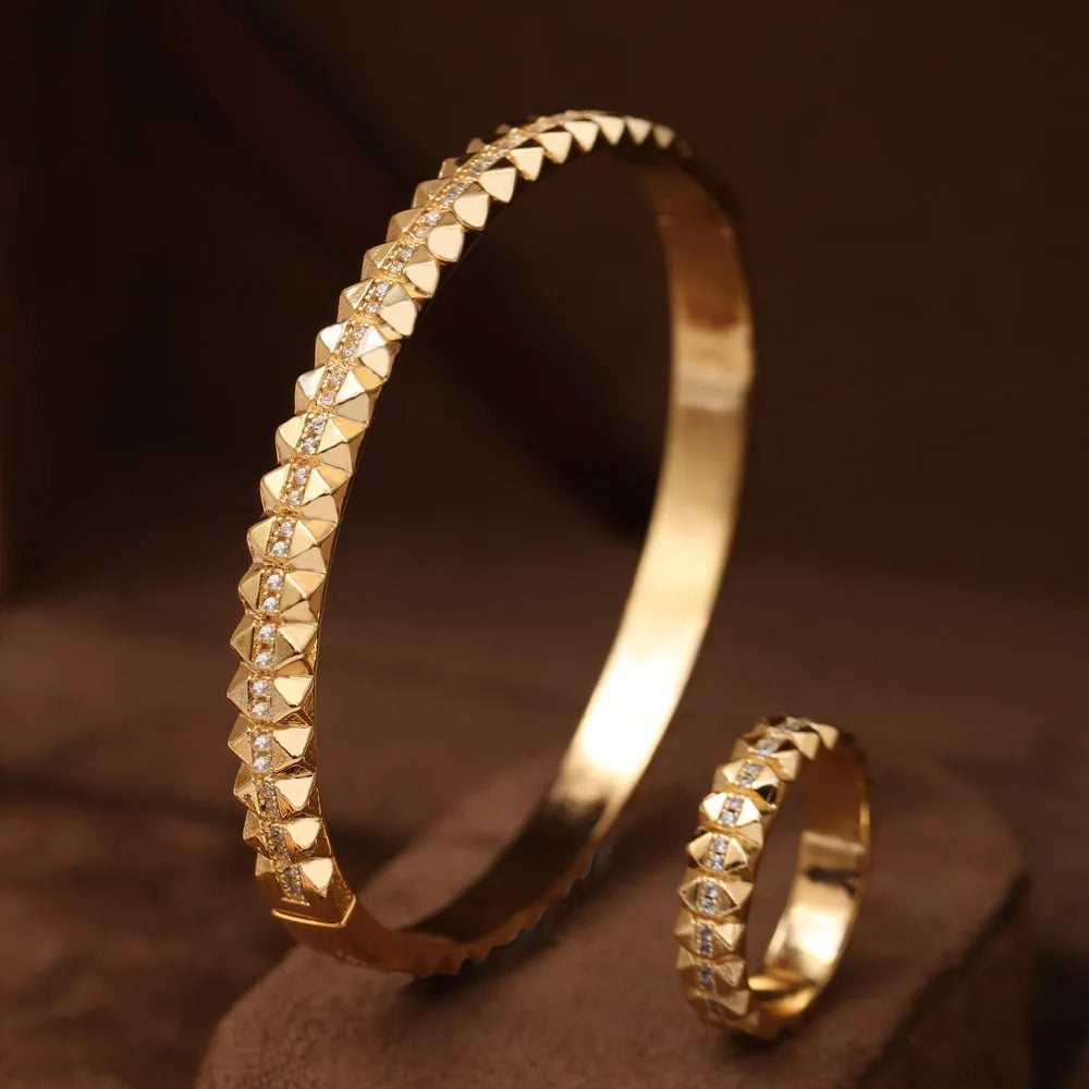 Bangles set with rings