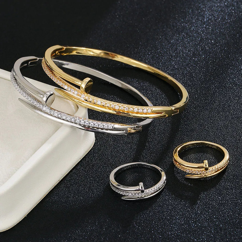 Bangles set with rings